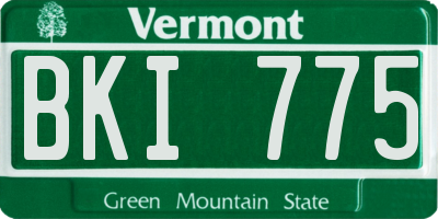 VT license plate BKI775