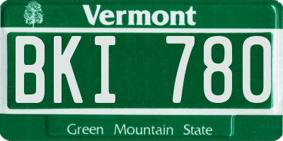 VT license plate BKI780