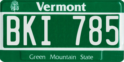 VT license plate BKI785
