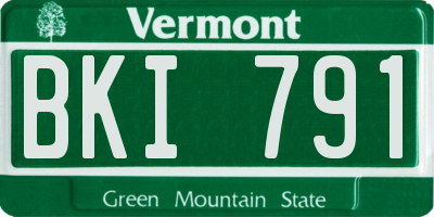 VT license plate BKI791