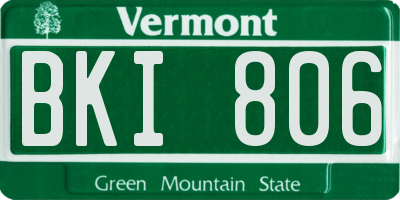 VT license plate BKI806