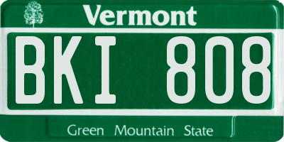 VT license plate BKI808