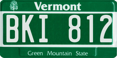 VT license plate BKI812