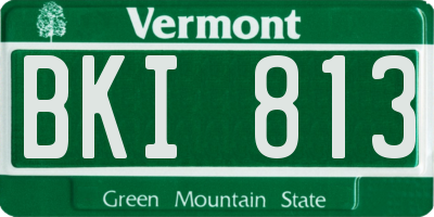 VT license plate BKI813