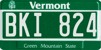 VT license plate BKI824