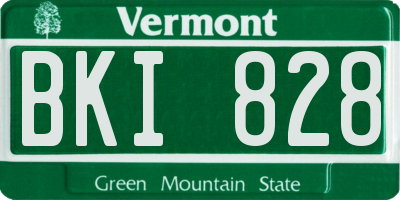 VT license plate BKI828