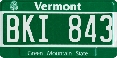 VT license plate BKI843