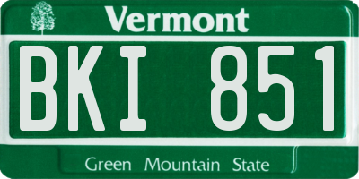 VT license plate BKI851