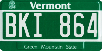 VT license plate BKI864