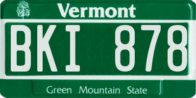 VT license plate BKI878