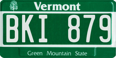 VT license plate BKI879