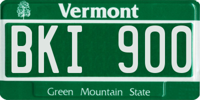 VT license plate BKI900