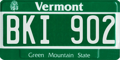 VT license plate BKI902