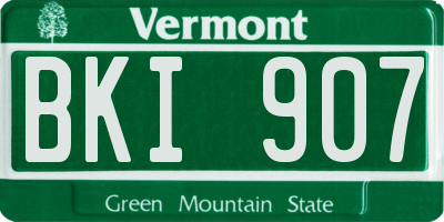 VT license plate BKI907