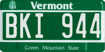 VT license plate BKI944