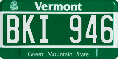 VT license plate BKI946