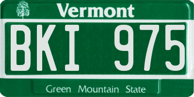 VT license plate BKI975