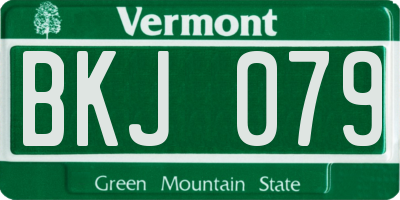 VT license plate BKJ079
