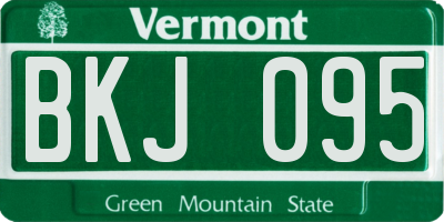 VT license plate BKJ095