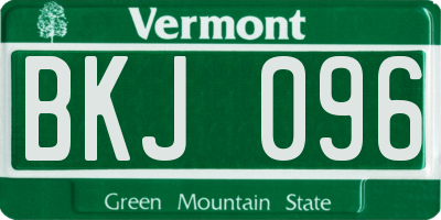 VT license plate BKJ096