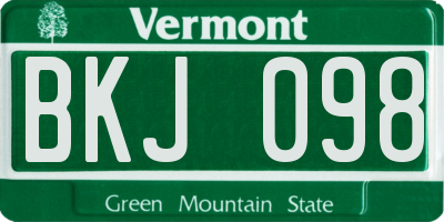 VT license plate BKJ098