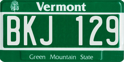 VT license plate BKJ129