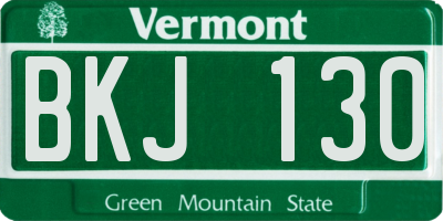 VT license plate BKJ130