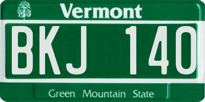 VT license plate BKJ140