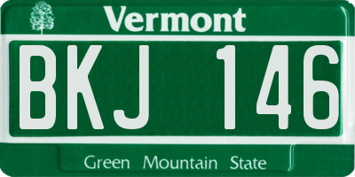 VT license plate BKJ146