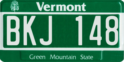 VT license plate BKJ148