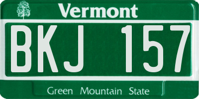 VT license plate BKJ157