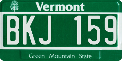 VT license plate BKJ159