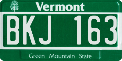 VT license plate BKJ163