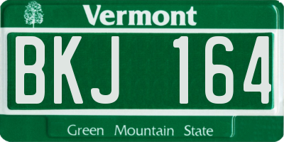 VT license plate BKJ164