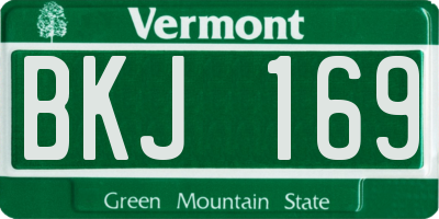 VT license plate BKJ169