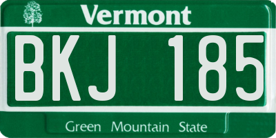 VT license plate BKJ185