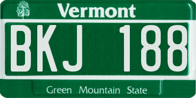 VT license plate BKJ188