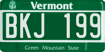 VT license plate BKJ199