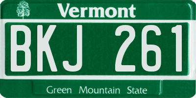 VT license plate BKJ261