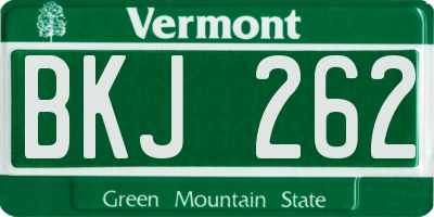 VT license plate BKJ262