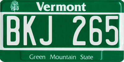 VT license plate BKJ265