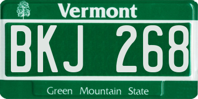 VT license plate BKJ268