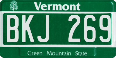 VT license plate BKJ269