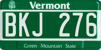 VT license plate BKJ276