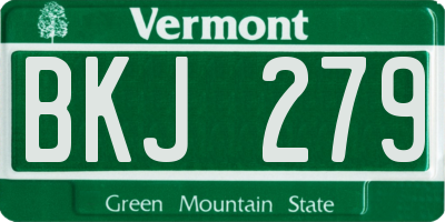VT license plate BKJ279