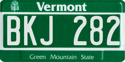 VT license plate BKJ282