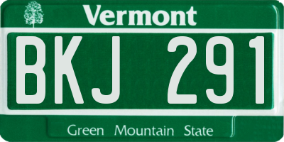 VT license plate BKJ291