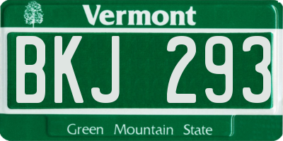VT license plate BKJ293