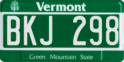 VT license plate BKJ298