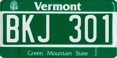 VT license plate BKJ301